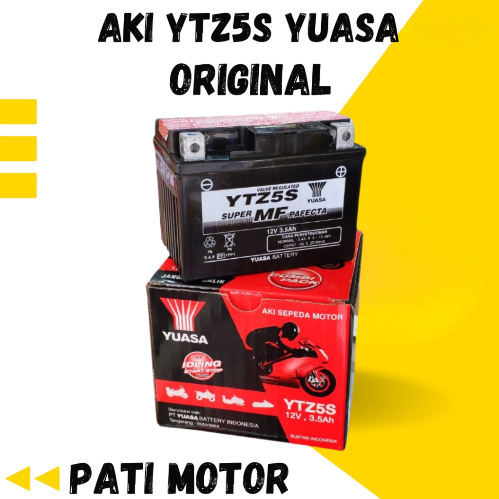 N2 PATI MOTOR Aki Motor Beat Vario 110 Blade Scoopy Spacy Revo YTZ5S YUASA