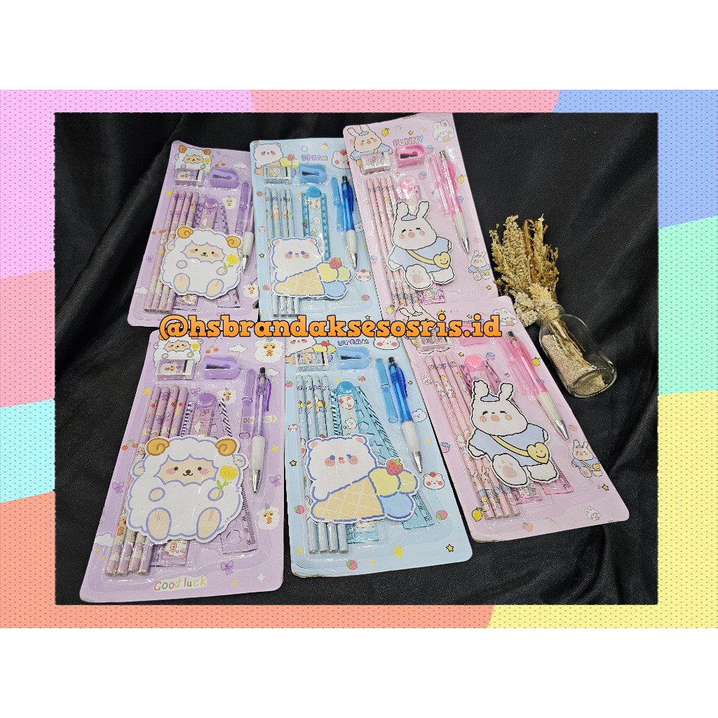 

(1SET) ALAT TULIS KARAKTER LUCU / PERALATAN SEKOLAH ANAK / SET ALAT TULIS SEKOLAH / CUTE STATIONERY SET 8IN1 / STS6371