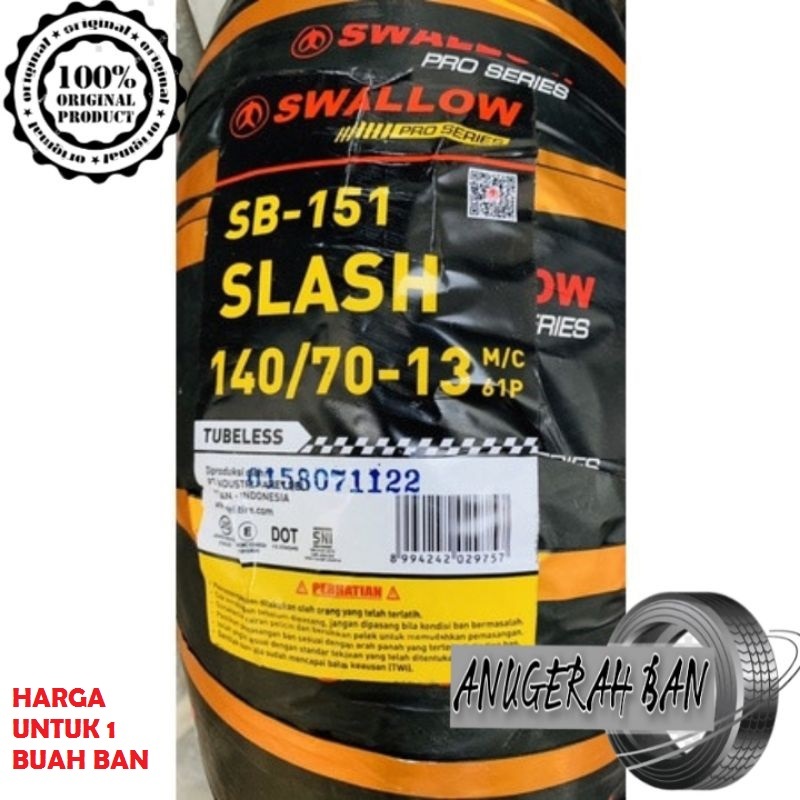 Ban Luar Swallow SB 151 Slash 140 70-13 TL MC 61 P