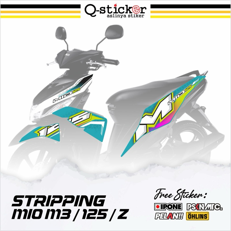 Stiker Mio 125/M3 / Sticker Stripping Mio 125/M3 Model Original Green