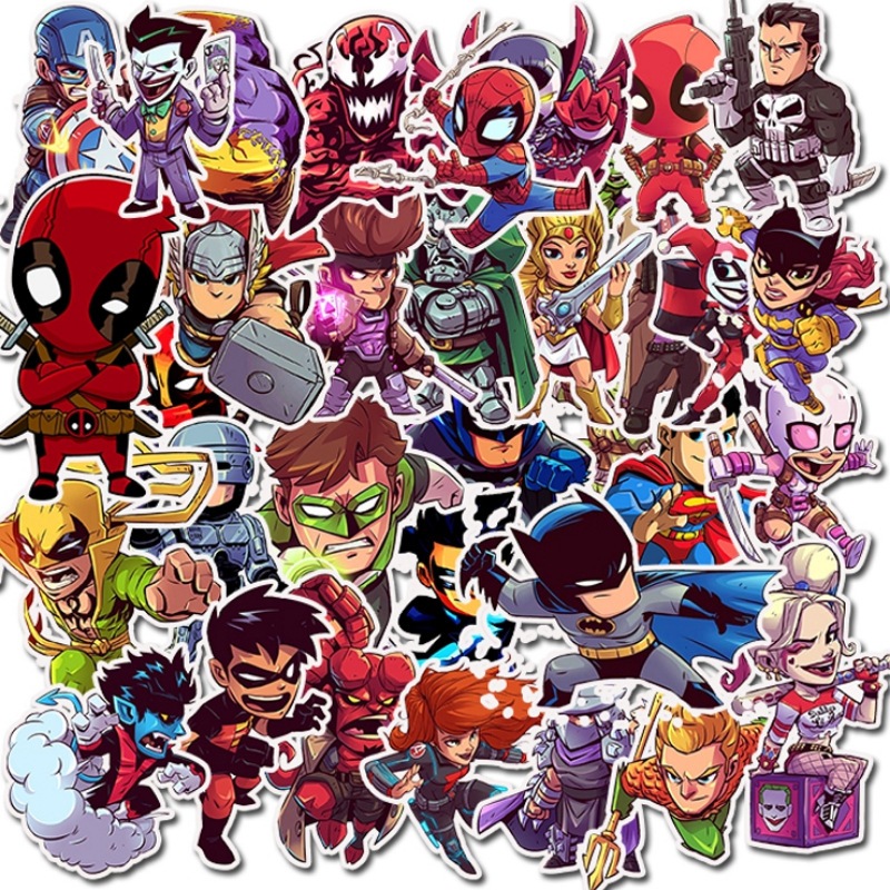 

Stiker Super Hero Avenger Marvel Anti Air isi 50 pcs Scrapbook Tumbler HP