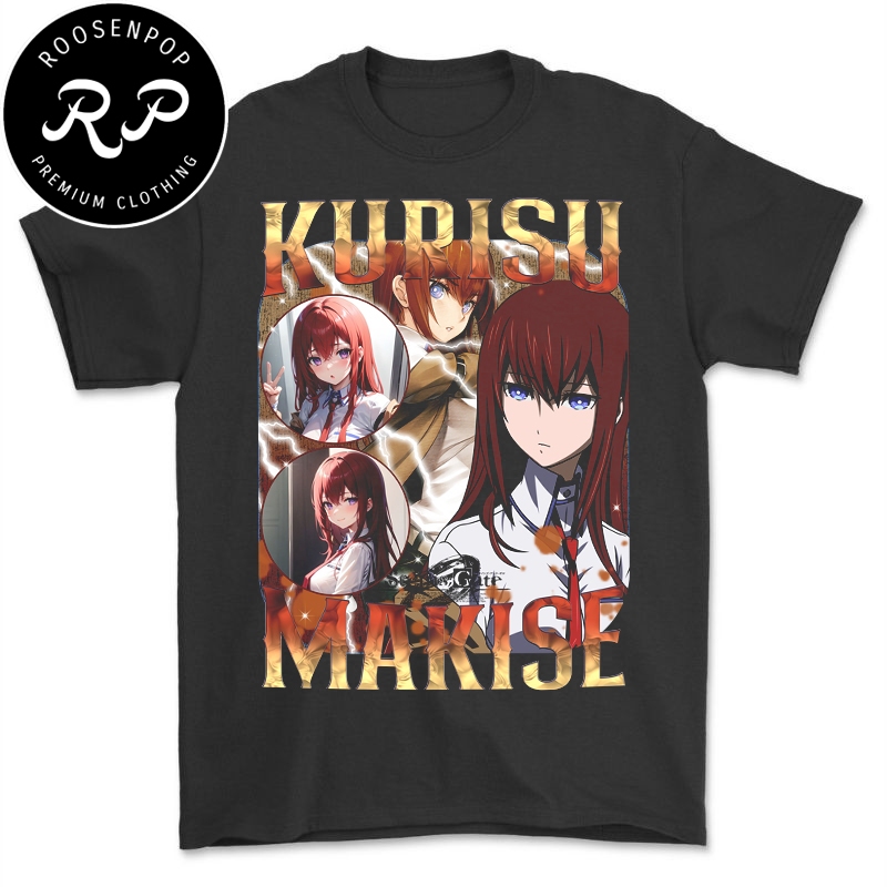 Kurisu Makise Steins Gate Anime Baju Termurah Kaos Kaos Anime Baju Anime Kaos Standart Distro