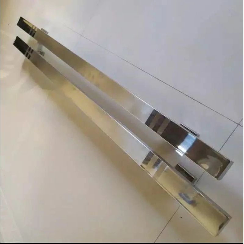 Handle Pintu Kotak Stainlis/ Handle Pintu Minimalis Lis Doff 80 cm