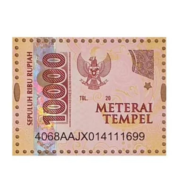 

JUAL MATERAI TEMPEL 10000 ASLI POS INDONESIA