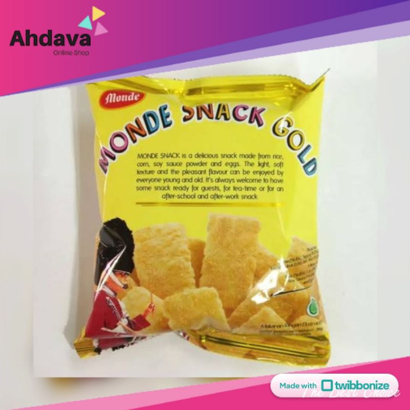 

Monde Snack Gold Berat 27 Gram