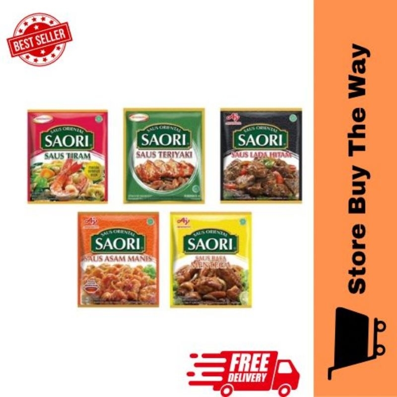 

Saori Saus Oriental Sachet Tiram - Lada Hitam - Teriyaki - Asam manis - Mentega