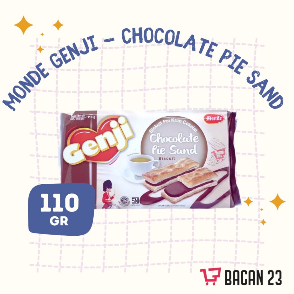 

Biskuit Genji Chocolate Pie Sand (110 Gr) Biskuit Monde Genji