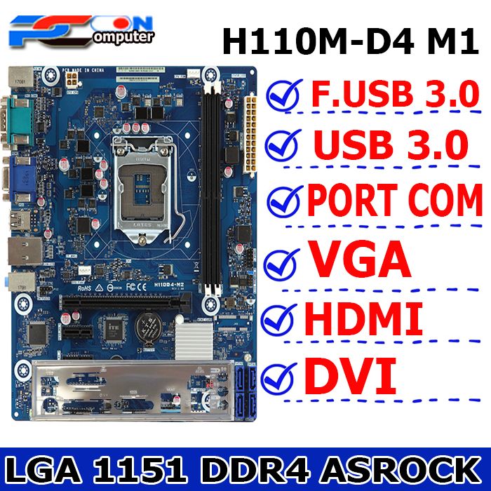 Mobo Motherboard SOCKET 1151 DDR4 ASROCK M-ATX