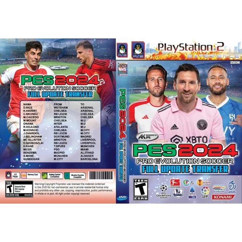 KASET PS2 ORIGINAL MURAH GAME PES 2024 UPDATE FULL TRANSFER PEMAIN TERBARU TERKENAL-KASET VIDEO GAME