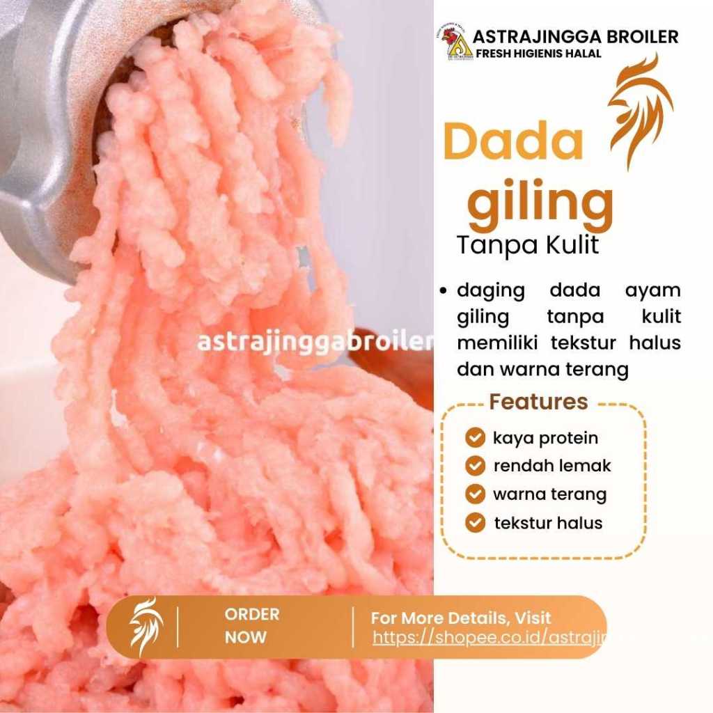 

Ay00! Daging ayam giling dada tanpa kulit 1Kg astrajingga broiler