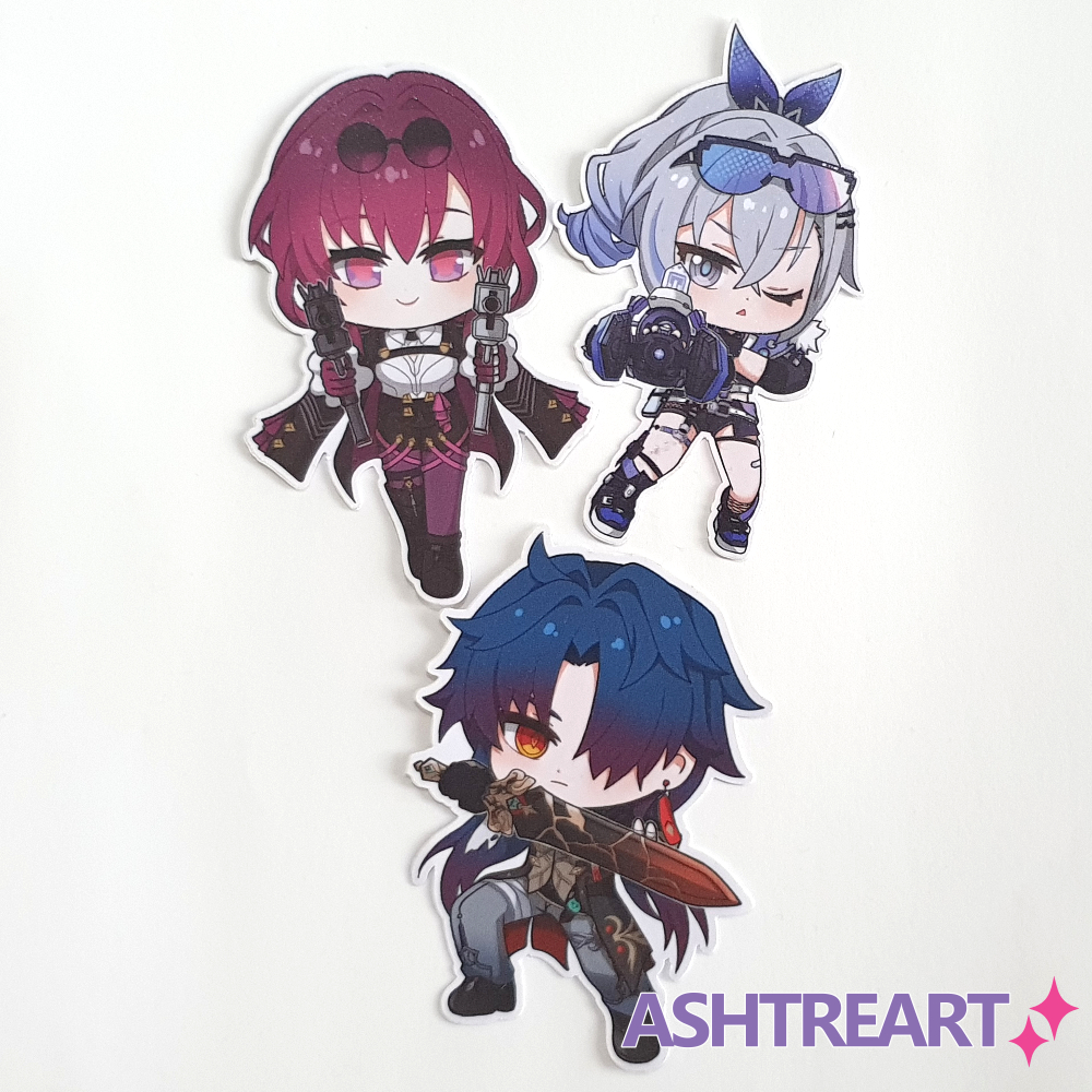 

[Ashtreart] Stellaton Hunters Stickers | Kafka Blade Silver Wolf | Die Cut UV Print | Honkai Star Rail HSR