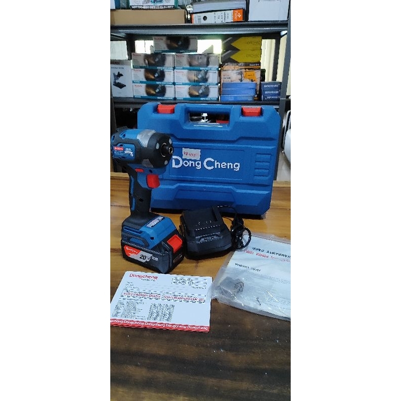Impact Driver mesin Bor obeng Dongcheng DCPL208