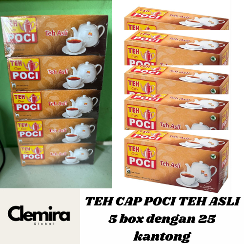 

TEH CAP POCI TEH ASLI 5 BOX DENGAN ISI 25 KANTONG PER BOX