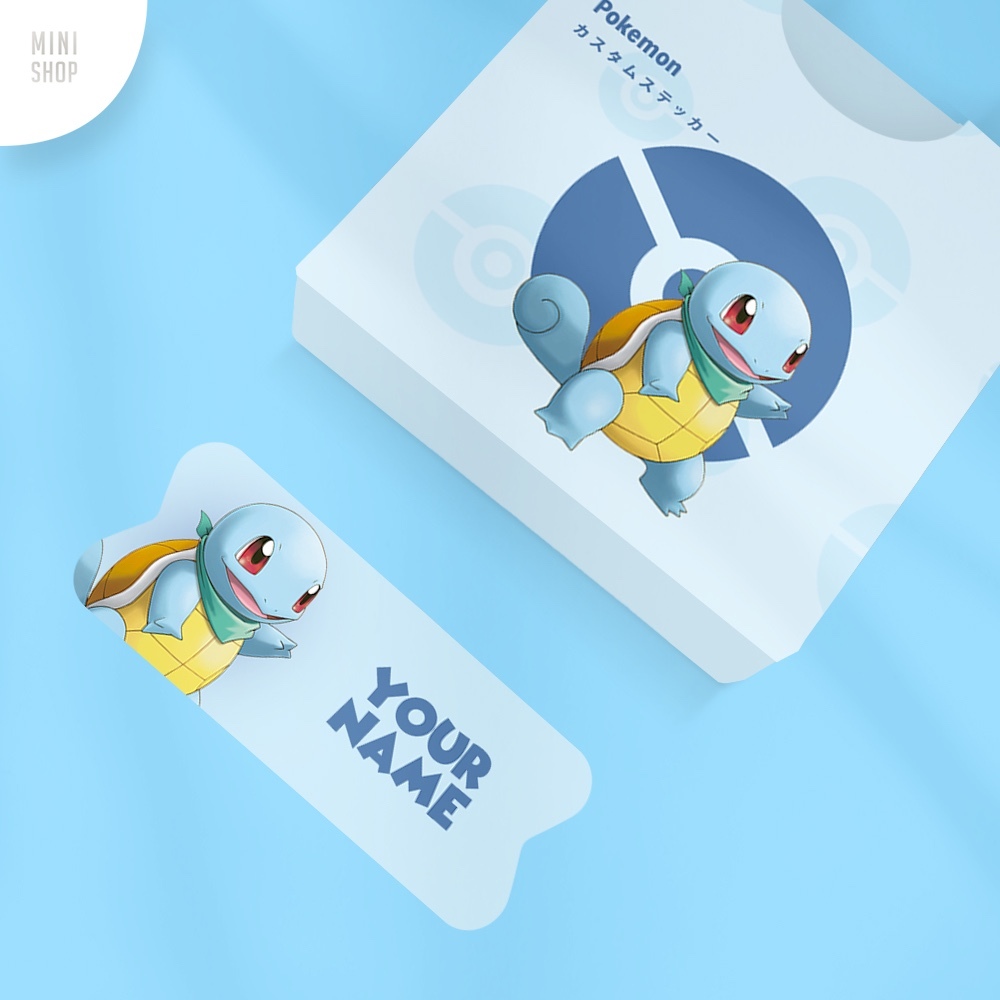 

Stiker Nama Custom Waterproof Pokemon Squirtle