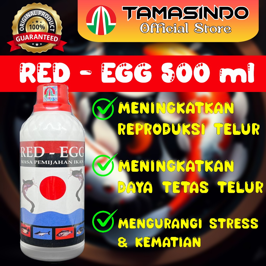 RED EGG 500 ml - Meningkatkan Birahi Dan Reproduksi Telur Ikan (Untuk Pemijahan)