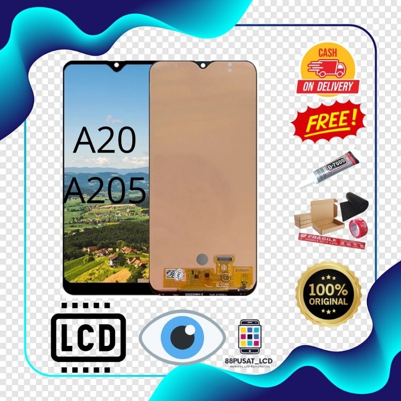 LCD FULLSET SAMSUNG A20/A205 ORIGINAL TOUCHSCREEN LCD