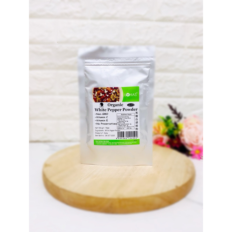 

Lohas Organic White Pepper Powder 50g