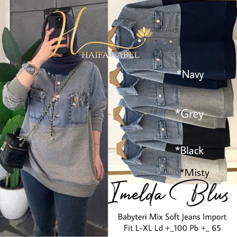 IMELDA BLUS | Blus Jeans x Babyterry | By Haifa Label