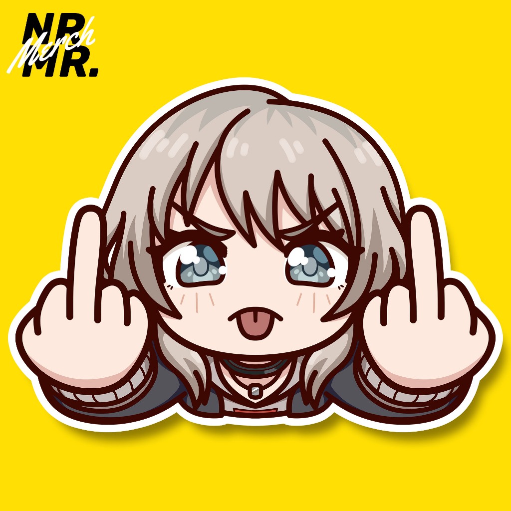 

Stiker Momoka Kawaragi Girls Band Cry Anime Togenashi Togeari Chibi