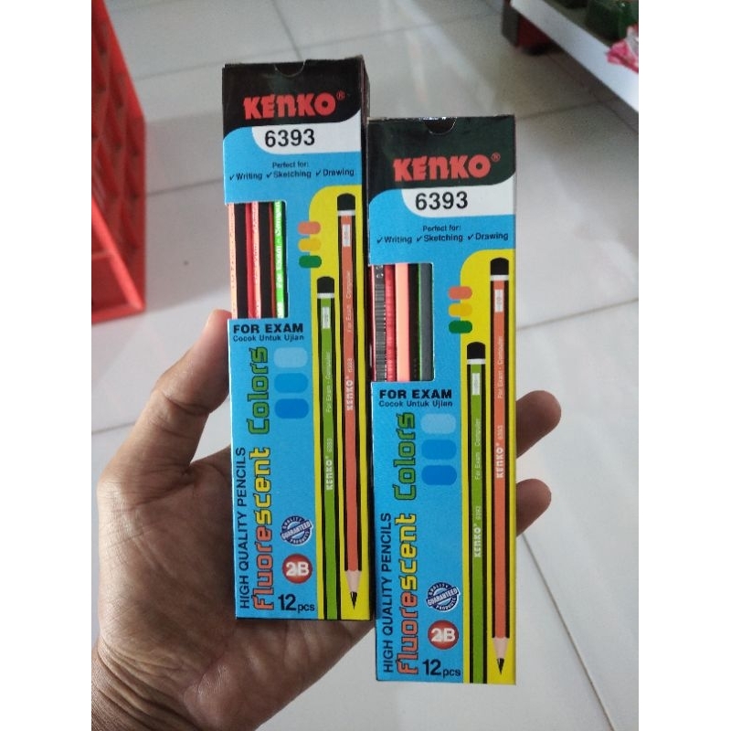 

Pensil 2B KENKO 6393 flourescent 1 pack isi 12pc