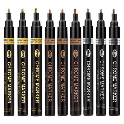

KODE I34H Hot Promo Aiye Harga 1 Pcs 1mm Spidol Marker Chrome Cair Permanen Cermin Seni Perak Emas Spidol Cat Berbasis Minyak Gloss Spidol Krom Cair Ujung Bulat
