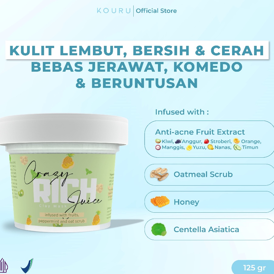 COD NEWPRODUCT KOURU Crazy Rich Juice Clay Mask 125gr