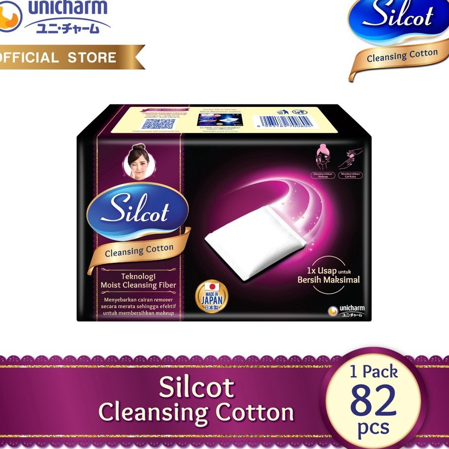 Free Ongkir Silcot Cleansing Cotton 82  Kapas Kecantikan Unicharm  Kapas Wajah  Kapas Pembersih Make