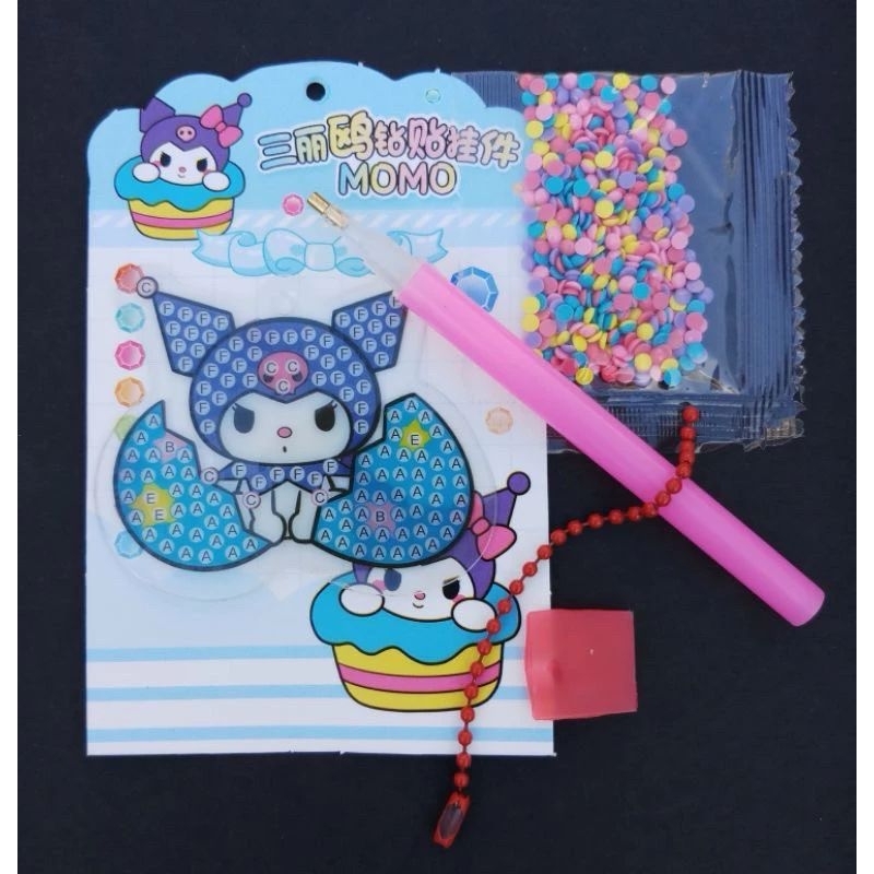 Stiker DIY tempel manik manik diamond Sanrio / animal akrilik
