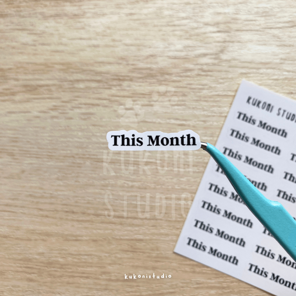 

This Month Sticker | Planner Sticker | Kukoni Studio