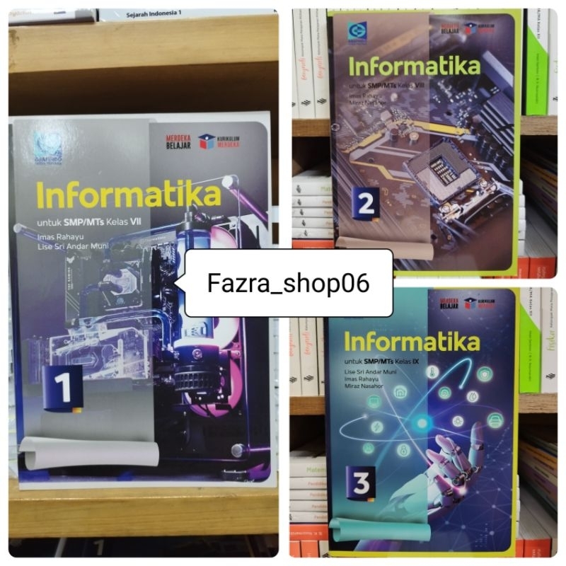 NEW & ORI Buku Pelajaran Informatika TIK smp mts kelas 1 7 VII, 2 8 VIII, 3 9 IX Kurikulum Merdeka G