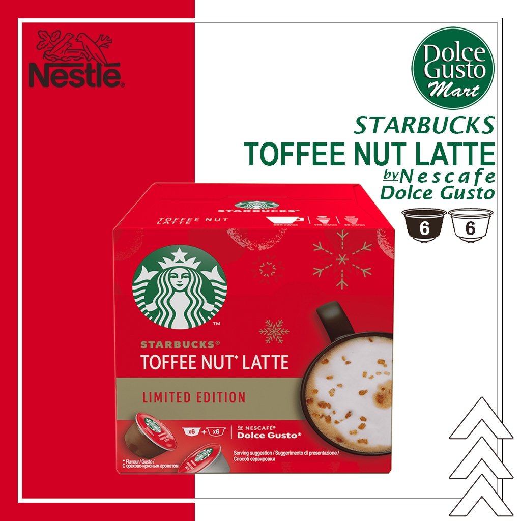 

Starbucks Toffee Nut Latte Limited Edition By Nescafe Dolce Gusto Capsule - Kopi Kapsul Rasa Latte