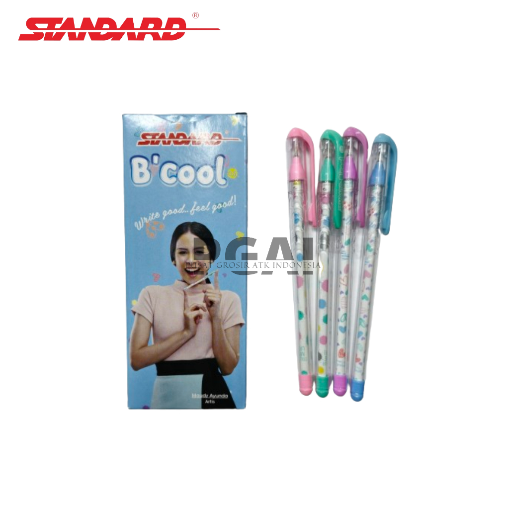 

BOLPOIN BULPOIN PULPEN BALLPOINT PEN STANDARD B'COOL 0.5 MM 1 PACK ISI 12 PCS TINTA HITAM STATIONERY