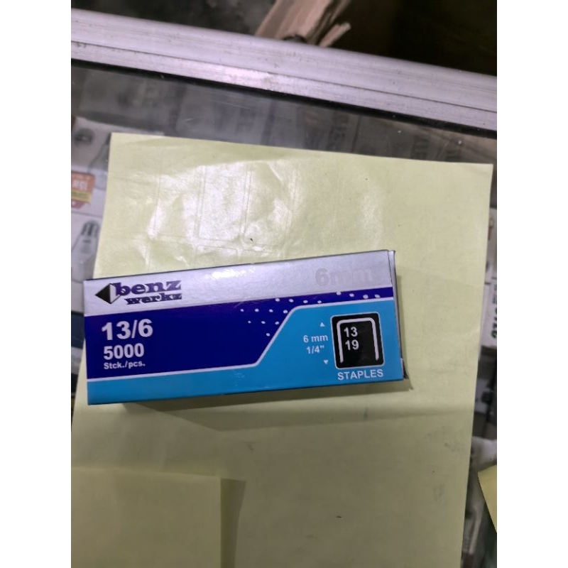 

BENZ 6mm ( 5000pcs ) Anak hekter tembak R 23 Staples 6 mili R23 benz