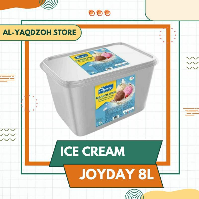 

Ice Cream JOYDAY 8Liter | Rasa Neapolitan | Coklat, Vanilla, dan Stroberi