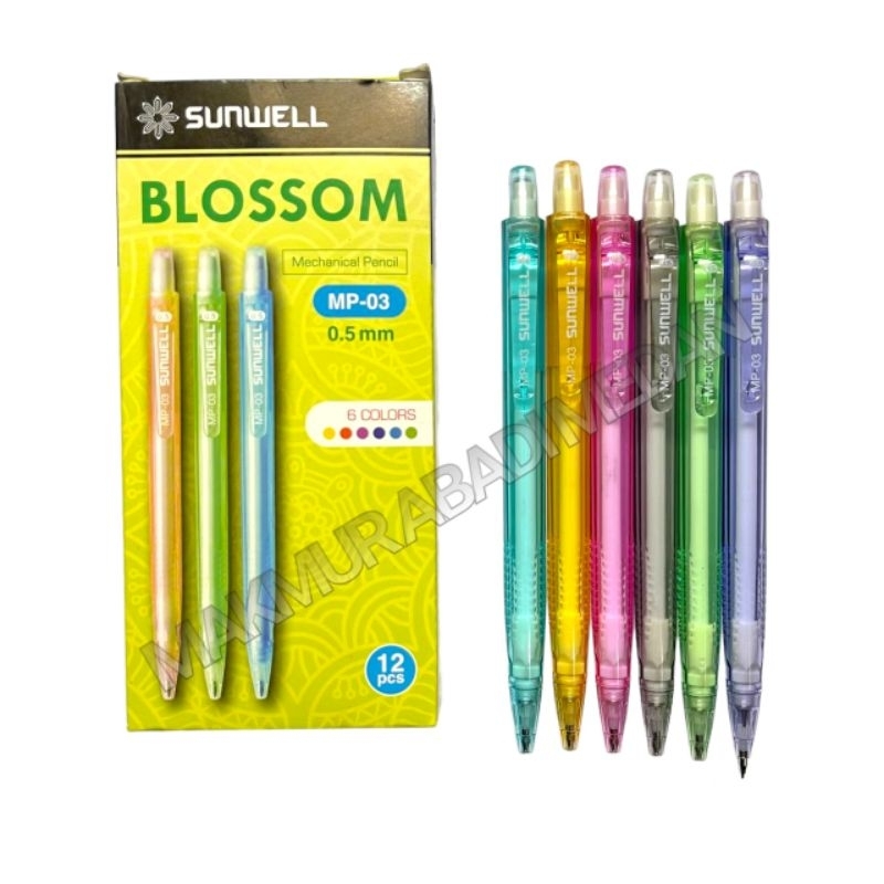 

(1Pcs) Pensil Mekanik SUNWELL MP-03 BLOSSOM 0.5mm / Mechanical Pencil MP-03