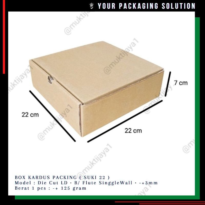 

Box Suki 22 • Uk. 22x22x7cm LD • Kotak/ Kardus/ Packing/ Hampers