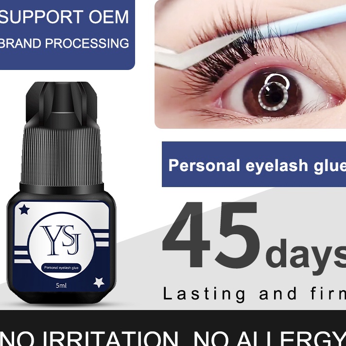 Dijamin Ori CODYSJ Lem Bulu Mata 5ml Palsu Hitam Eyelashes Glue Clear Black Tahan Lama Waterproof Le