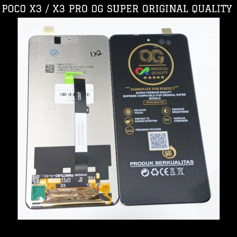 LCD TOUCHSCREEN X3PRO PCO X3 REDMI NOTE 9 PRO 5G MI10 LITE 5 BLACK OG SUPER ORIGINAL+LEM LCD