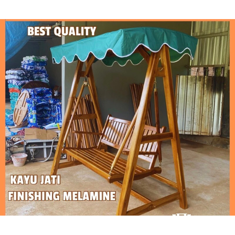 Ayunan teras kayu jati asli mebel jepara