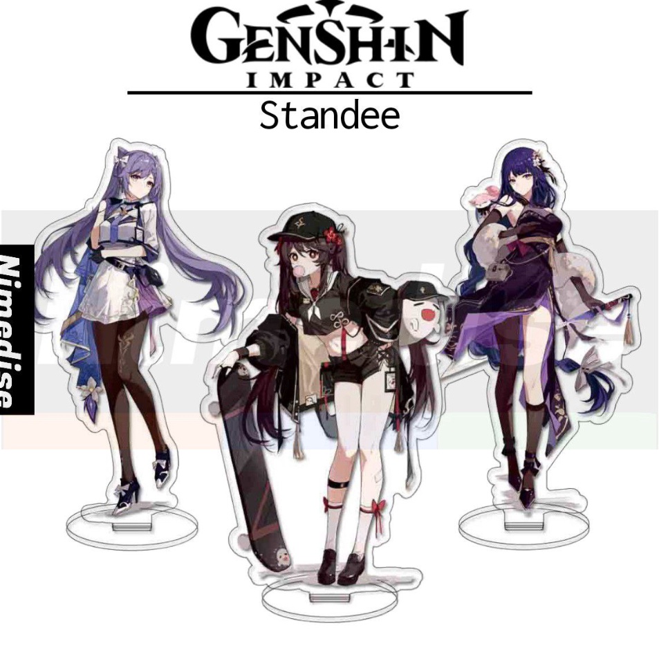 Terkeren  Standee Akrilik Genshin Impact Stand Acrylic Besar 15cm Bening Transparan Koleksi Figur Pa