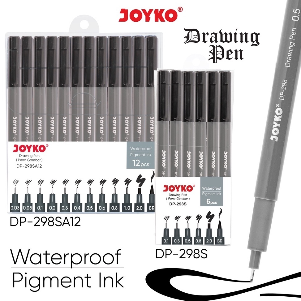 

KODE F18H PERSET Drawing Pen Pena Gambar Joyko DP298S298SA12
