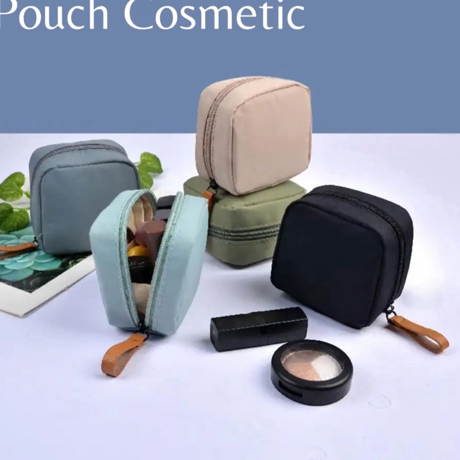 TEBUS MURAH Pouch Cosmetic Travel Portable Korean Makeup Bedak lipstik Dompet Organizer Tas Kosmetik