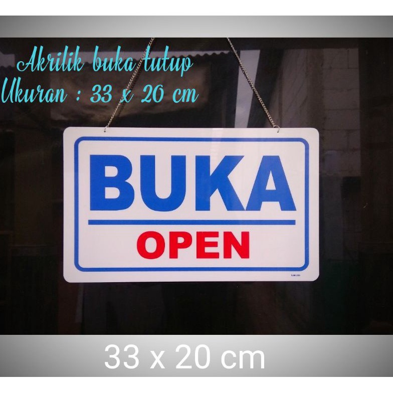 

KODE P69B Akrilik sign board buka tutup acrylic open closed