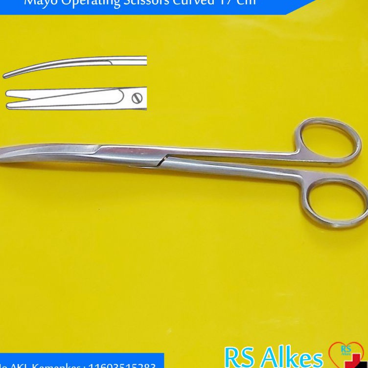 

KODE O57S Gunting Mayo Bengkok 23 Cm 17 Cm 14 Cm Mayo Scissors Curved Gunting IUD