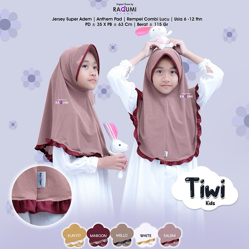 Tiwi Hijab Kids Raqumi Hijab Tiwi Hijab Anak raqumi Jilbab Anak
