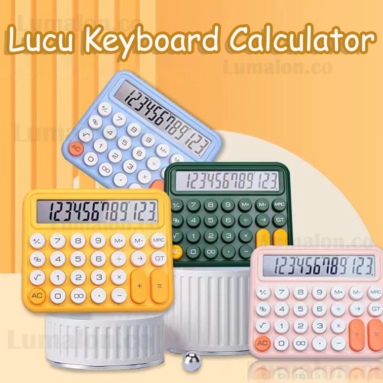 

KODE Y62W 5 Colors Keyboard Calculator Lucu Sekolah Kantor 12digis Display Tombol Besar Alat Tulis Kalkulator Warna Kalkulator Sekolah Kantor dengan Keyboard Besar