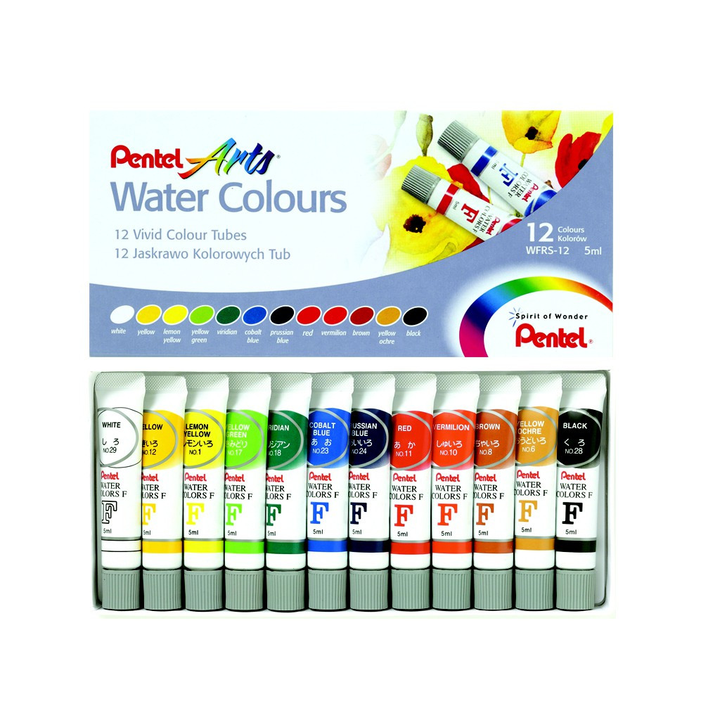 

BN - Cat Air pentel isi 12w / water colours 12 vivid colour tubes pentel
