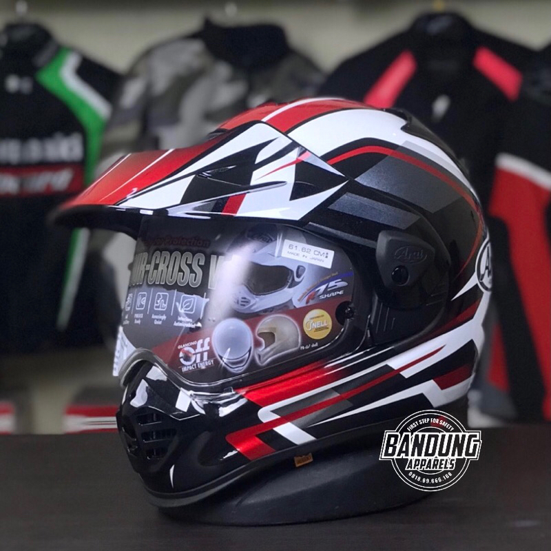 Arai Tour Cross V Discovery Red Helm Adventure Touring Tour Cross 5