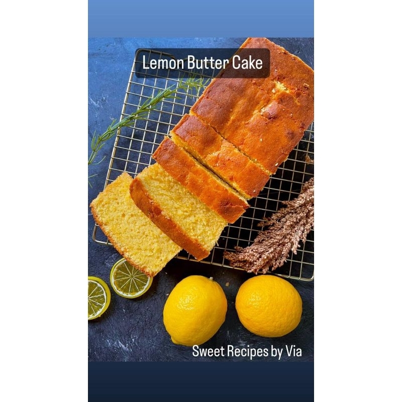 

lemon batter cake by via