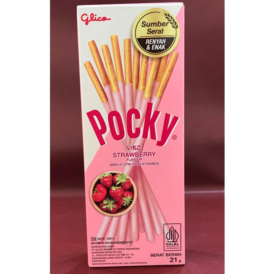 

Snack Pocky strawberry 21gr Rp.4.500-;